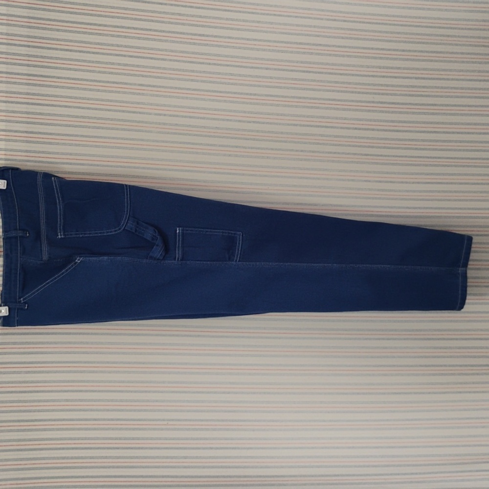 Simple Society Cargo Jeans Dark Cobalt Blue   Size 7/28 - Picture 4 of 7